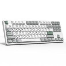 한성컴퓨터 저소음 가스켓 3모드 폼떡 유무선 기계식 텐키리스 기계식 키보드 35g, 메탈화이트, GK797 PRO, 문라이트 도독