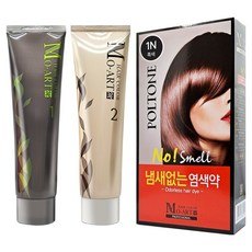 MOART 헤어컬러 새치 염모제 1제 + 2제 세트, 1N 흑색, 1개