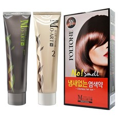 MO-ART 遮白髮染髮劑 1劑 + 2劑組合, 5N 棕色, 1個