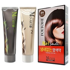 MOART 染髮劑 1劑 + 2劑組合, 8N 亮棕色