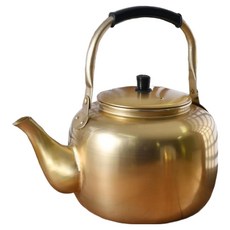 不鏽鋼黃銅茶壺, 6L, 金子, 1個