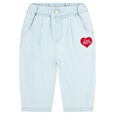 케어베어 아동용 케어베어즈 하트로고 루즈핏 해지 데님 팬츠
