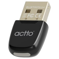 엑토 리얼텍 칩셋 무선 USB 블루투스 5.4 동글, BTR-08, 블랙, 1개