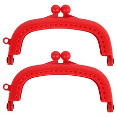 Knitt 彩色塑膠零錢包半圓口金 S, 紅色, 2個