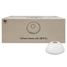 케이스코 투명 PET 페트 107파이 돔 뚜껑, 500개, 1개입, 돔형