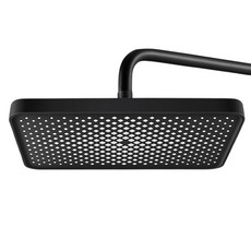 浴室四角大型頂噴蓮蓬頭, 黑色, 1個