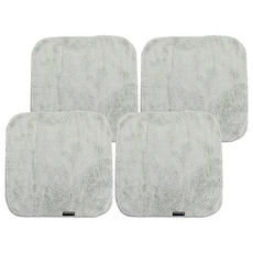 MORINO 摩力諾 抗菌防臭超細纖維簡約方巾 MO626, 銀灰色, 4條