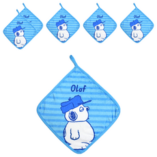 MORINO 摩力諾 SNOOPY超細纖維小方巾 SN812-14, 歐拉夫, 6條