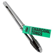 스테츠 스텐 숯 집게 바베큐 캠핑용, 실버, 1개