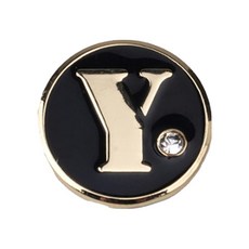 COLLYS GOLF 字母圖案帽夾式高爾夫球標, Y, 1個