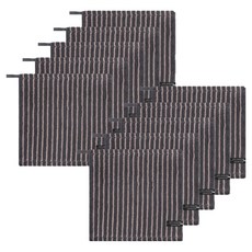 Songwol 松月 HOTEL COLLECTION Songwol 條紋與素色 34 掛環擦手巾, 10個, 灰色