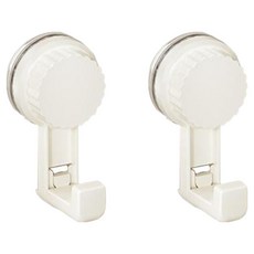 셀리빙 욕실 L형걸이 무타공 만능 진공 흡착식 후크, 아이보리, 2개