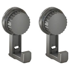 셀리빙 욕실 L형걸이 무타공 만능 진공 흡착식 후크, 그레이, 2개