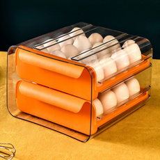 couselect 32格雙層抽屜式雞蛋盒, 橙色, 1個