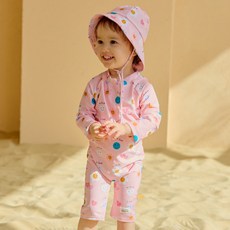 Bebechat 兒童笑臉粉紅連身衣