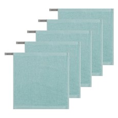 송월타월 컬러풀링 30수 고리 핸드타올, 스카이, 5개