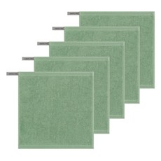 송월타월 컬러풀링 30수 고리 핸드타올 35g, 그린, 5개