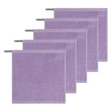 송월타월 컬러풀링 30수 고리 핸드타올 35g, 퍼플, 5개
