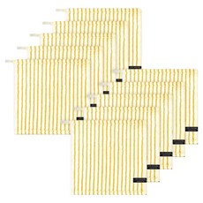 Songwol 松月 HOTEL COLLECTION Songwol 條紋與素色 34 掛環擦手巾, 10個, 米色