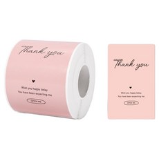 길그리 단색 땡큐 롤스티커 200p, 08 사각핑크, 1개