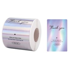길그리 단색 땡큐 롤스티커 200p, 06 사각홀로, 1개