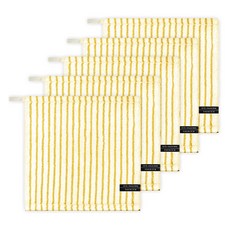 Songwol 松月 HOTEL COLLECTION Songwol 條紋與素色 34 掛環擦手巾, 5個, 米色