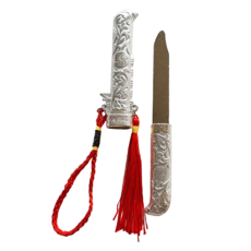 傳統裝飾用迷你銀妝刀, 1個