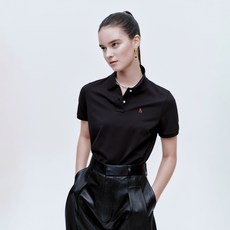 헤지스 여성용 아이코닉 클래식핏 반팔 피케 티셔츠