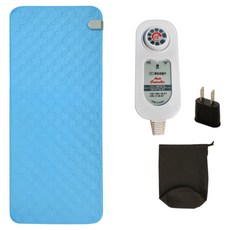 DALSOOM旅行用便攜式單人發熱電熱毯 + 收納袋, 中型(45 x 100 cm), 藍色