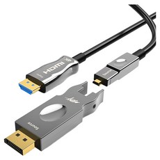 MYBESTFRIEND 混合式 DP to HDMI 2.0 AOC DP接頭分離式光纖線 MBF-DPHAOC10, 1個, 10m