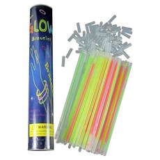 Thumbsmine 反光夜光手環 夜光棒 100入組, 100個, 混合