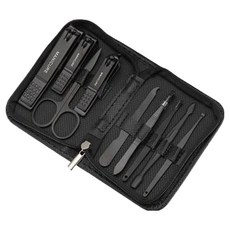 Celliving 攜帶式腳趾甲指甲剪套組, 1套, 黑色