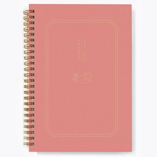 Dalphong 幫助集中注意力的學習計畫本 + 每日行程表貼紙組, 1套, 02 淺珊瑚色(計畫本)