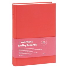 모모디 모먼트 레코드 메이드 컬러 필사노트, 레드, 1개