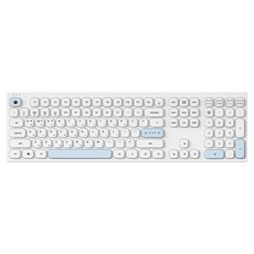 monstarpc GUTS 有線貓咪噗嚕噗嚕次世代薄膜人體工學鍵盤, 天空藍, GUTS X108 SLIM, 製造商軸