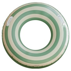 루나스토리 성인용 원형 물놀이용 2중 공기실 안전한 튜브 100cm, 그린, 1개