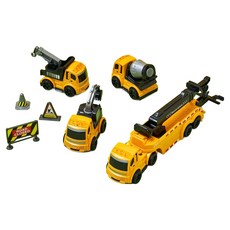 Modern House 迷你重型機具拖吊車工地遊戲4件組