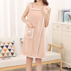 바이비드 여성용 원피스 샤워가운, 카키색, 1개