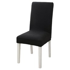 마르퀴스 로우백 방오 고탄력 호텔 레스토랑 의자 커버, 블랙, 1개