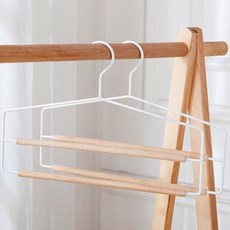 푸트로랩 다층 바지 걸이 옷걸이 2단, 화이트, 1개