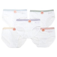 White Line 學生棉質內褲5件組