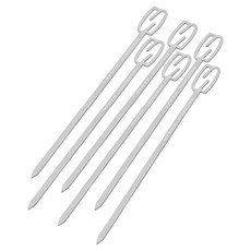 스테츠 스텐 꼬치 바베큐 그릴 캠핑용, 실버, 6개