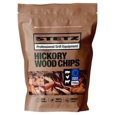 스테츠 캠핑용 히코리 바베큐 훈연칩, 750g, 1개