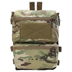 Emerson Gear 風格 V5 戰術背心用 雙聯袋 拉鍊式背板 多地形迷彩