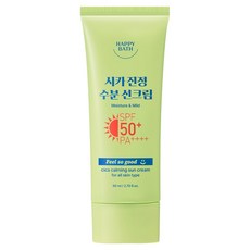 HAPPY BATH Feel So Good 積雪草鎮靜水潤防曬霜 SPF50+ PA++++, 1個, 80ml