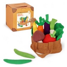 賽琳PLAY 布製遊戲蔬菜籃 SEL062, 1個, 混合顏色
