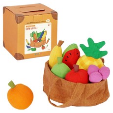 賽琳玩 布製遊戲水果籃 觸感發展玩具組 SEL063, 1套, 混合顏色
