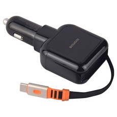 icomos 45W C型 超高速 2.0 捲線式車用充電器, RCC07, 混色