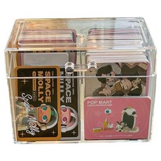 코히모 고투명 아크릴 포카 수납함 5W0151, 투명, 1개