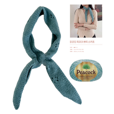 WoolClub DIY針織孔雀迷你圍巾套組, 1套, 復古藍